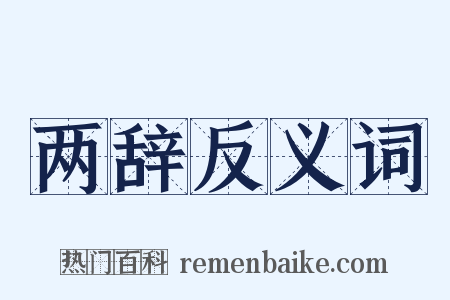 两辞反义词是什么意思的图片